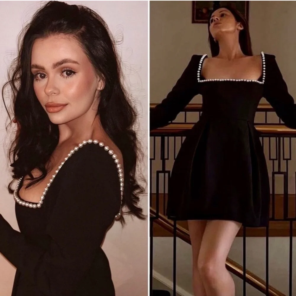 Odd Muse The Ultimate Muse Pearl Mini Dress Black - Picture 6 of 15